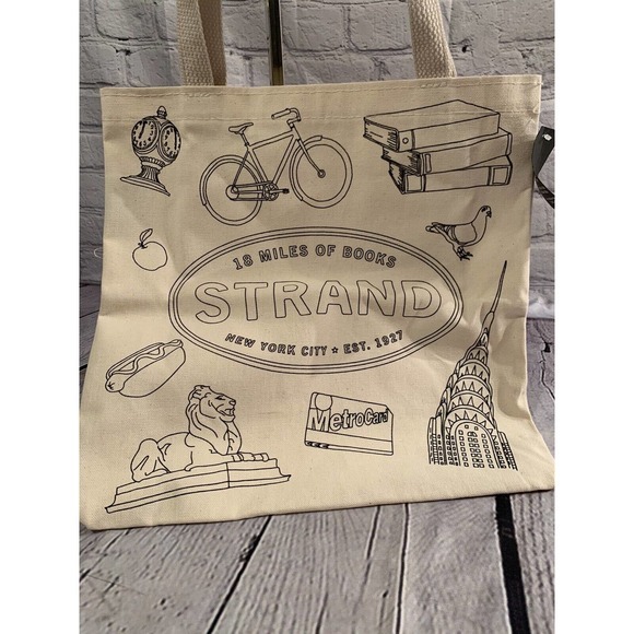 Strand Book‎ Store NY Tote!-18 Miles Of Books! NEW WITH TAGS METRO TAXI LIBERTY - Picture 2 of 14
